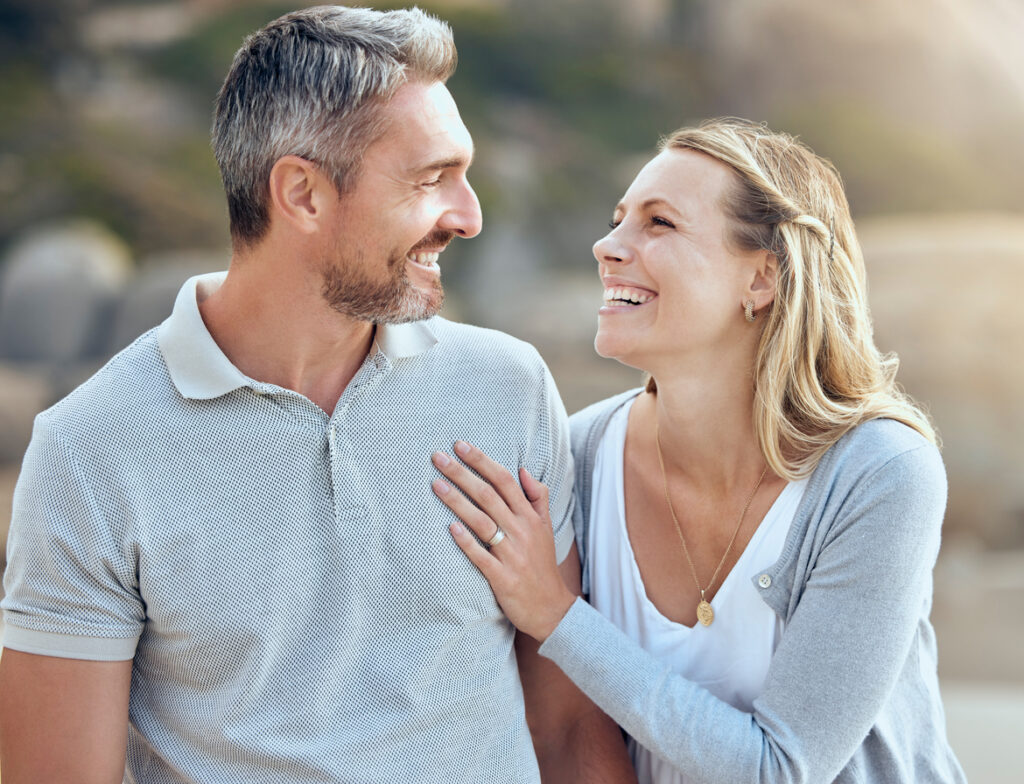 Mature couple enjoying an active life together